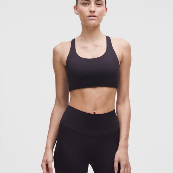 lululemon Other - 1-22 NWT Size L Lululemon Strappy Back Sports Bra Black